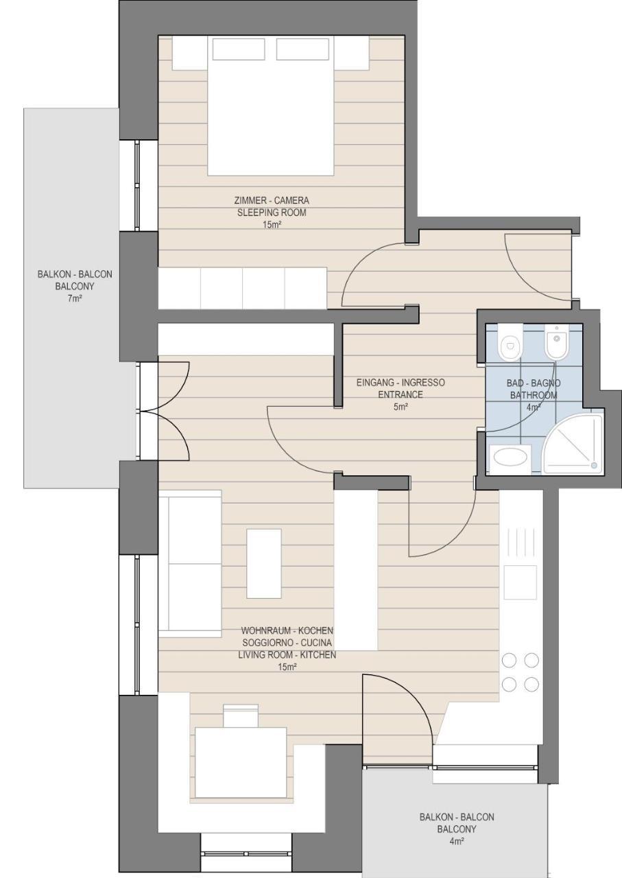 Apartments Gana Ла-Вілла Екстер'єр фото